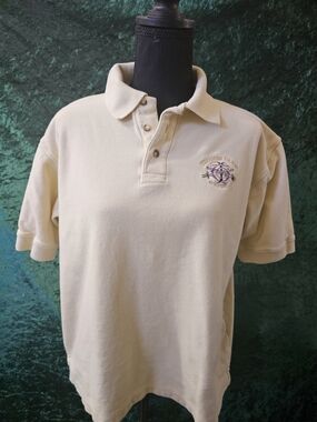 Resort Polo Source Unknown Pale Yellow Short-Sleeve Polo Small SS 100% Cotton